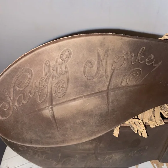 Naughty Monkey Brown Fringe Sandals 10 - Picture 7 of 16